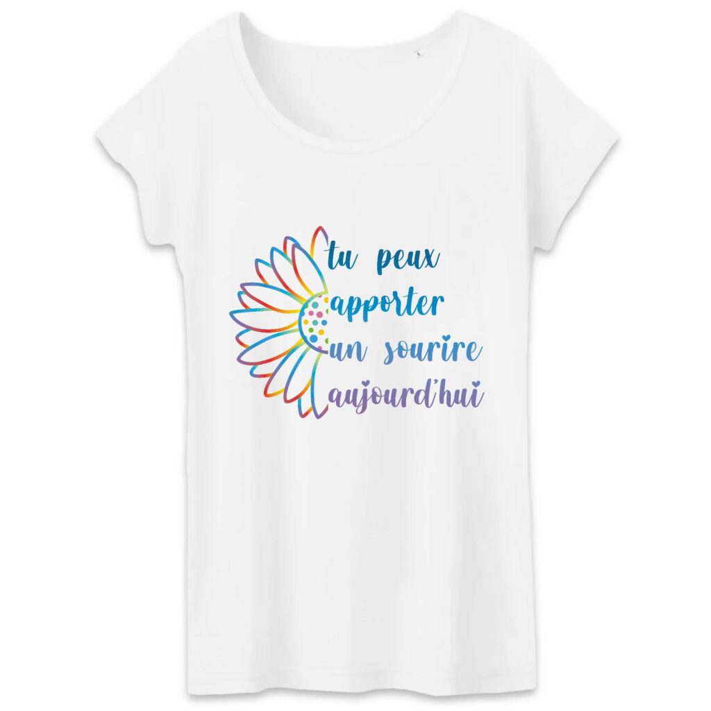 smile today, T-shirt Femme BIO