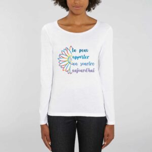 smile today, T-shirt Femme manches longues