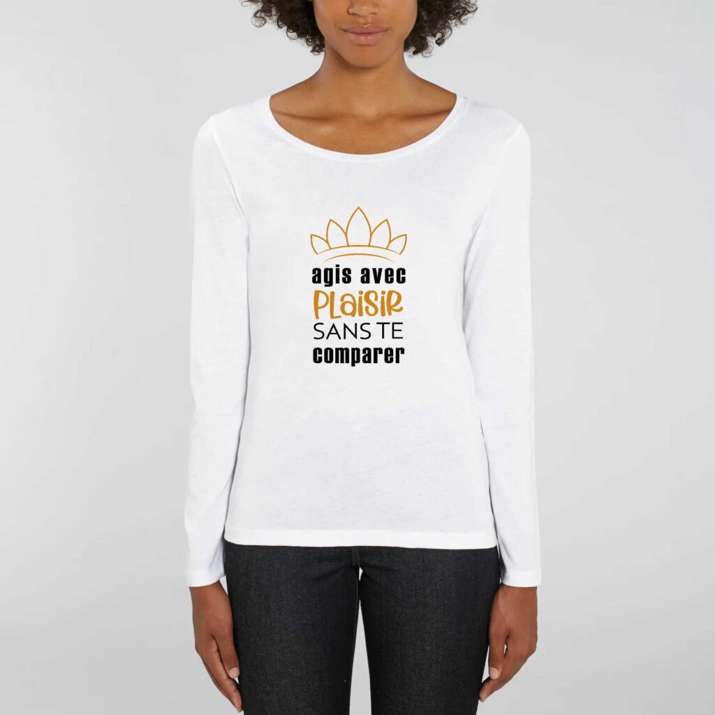 T-shirt Femme manches longues, agis avec plaisir