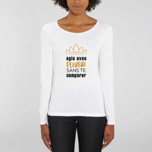 T-shirt Femme manches longues, agis avec plaisir