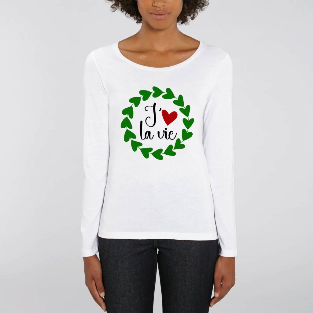 T-shirt Femme manches longues, J`aime la vie