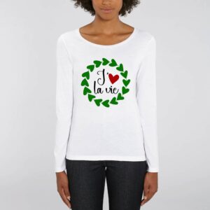T-shirt Femme manches longues, J`aime la vie